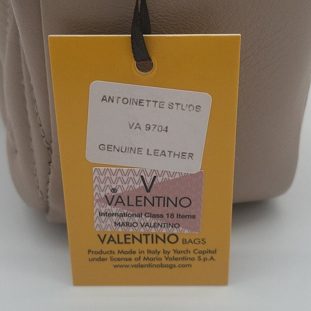 Valentino by Mario Valentino Antoinette Studs Dusty Pink Leather Bag NWT Italy - Picture 11 of 15